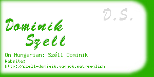 dominik szell business card