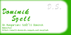 dominik szell business card